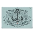 thumbnail image 1 of Navy Cutting Board, Vintage Style Anchor Lettering Words and Floral Sailor Marine Design Art Print, Decorative Tempered Glass Cutting and Serving Board, Large Size, Turquoise, by Ambesonne, 1 of 1