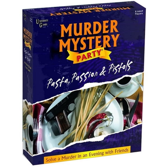 Murder Mystery Adult Party Game, Pasta, Passion & Pistols
