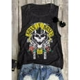 thumbnail image 4 of Flower Tank Tops Women Vintage Skull Graphic Rock Music Tank Shirt Casual Vacation Sleeveless Tops, 4 of 4