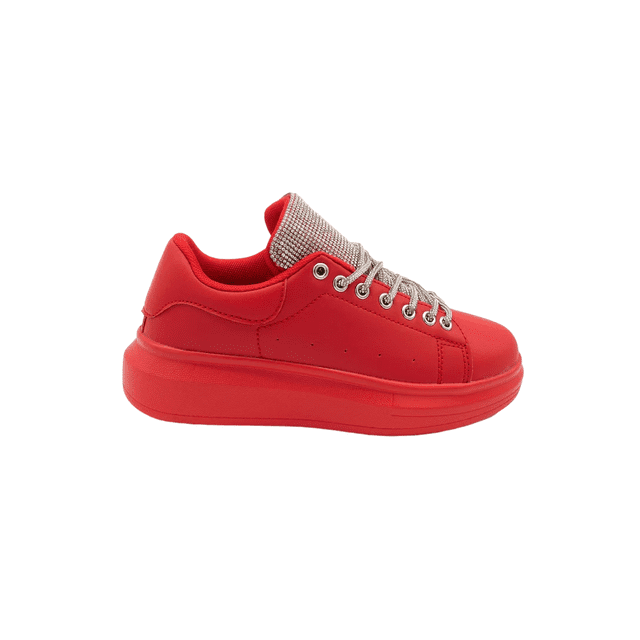Tenis Sneakers con brillos Casual para Mujer Berness Sia 02 Red