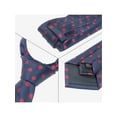thumbnail image 3 of Corbatas de puntos INSPIRE CHIC para hombres, corbata de seda autoajustable de 3.1" de ancho para bodas, azul marino clásico, talla única, 3 of 4