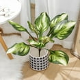 thumbnail image 3 of Artificial Potted Green Leaf Plant in Pot for Desk Top Decor Lifelike Simulated Flowers Artificial Green Leaves DIY Plant for Garden Decor, 3 of 7
