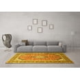 thumbnail image 3 of Ahgly Company Machine Washable Indoor Rectangle Medallion Yellow Traditional Area Rugs, 8' x 12', 3 of 4