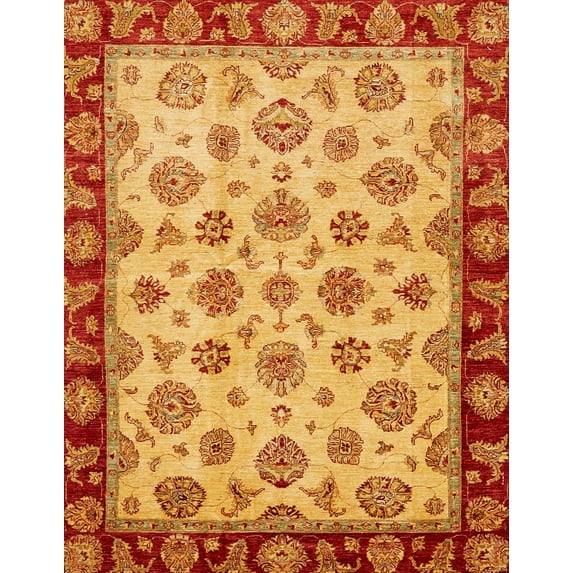 Ahgly Company Machine Washable Indoor Rectangle Abstract Orange Red Area Rugs, 2' x 5'
