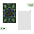 thumbnail image 2 of Lsque Peacock Feathers Premium Golf Towel - Ultra Absorbent and Quick Drying Microfiber Towel with Carabiner - Gift for Men -24" X 16", 2 of 8