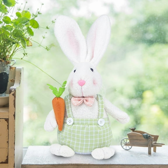 Soft Animal Bunny Rabbit Plush Toy for Baby Girls 12inch, Easter Bunny Ornaments, Easter Bunny Figurines Home Decor