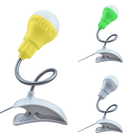 Joernso LED Desk Lamp Flexible USB Clip Eye Protection Bedside Table Reading Clamp Light