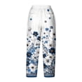 thumbnail image 6 of CFLVAEK Plus Size Capris for Women Casual Summer High Waisted Capri with Pockets Fashion Floral Graphic Pants Lightweight Wide Leg Pant Multicolor XXL, 6 of 6