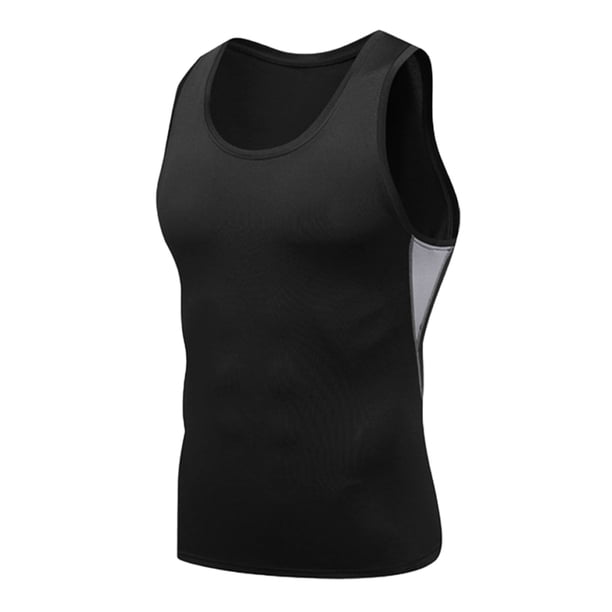 pstuiky Camisetas sin mangas para hombre, Camiseta de verano para hombre, color liso, sin mangas, cuello redondo, informal, deportiva, cuello redondo Camisas para hombres l