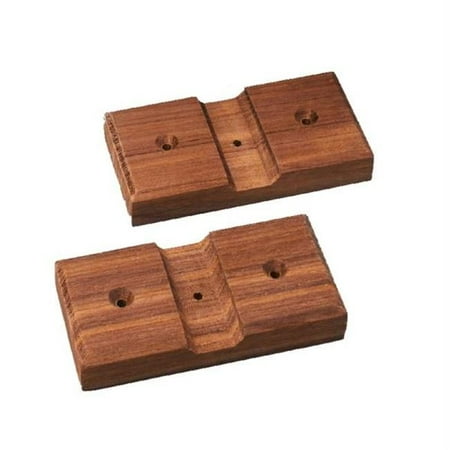 Teak Rod Storage Rack Mounting Brackets - Pair
