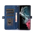 thumbnail image 3 of Dteck Case For Samsung Galaxy S22 Ultra 5G,Shockproof Magnetic Zipper Wallet Flip Leather Stand Case Cover,For Samsung Galaxy S22 Ultra,Blue, 3 of 6