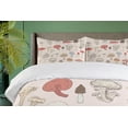 thumbnail image 4 of Ambesonne Cartoon Duvet Cover Sets, Pastel Various Mushrooms, 2-Queen, Pale Eggshell Multicolor, 4 of 7