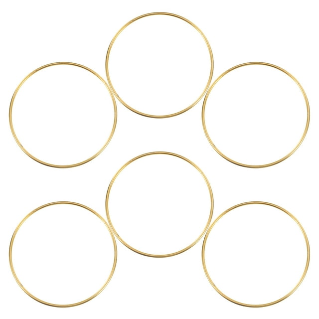 6 piezas de marco de metal para atrapasueños, forma circular, para manualidades