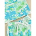 thumbnail image 6 of Baby Boys Shorts Set Tie-dye Print Hooded Vest with Elastic Waist Shorts Summer Outfit, 6 of 8