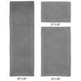 thumbnail image 3 of Better Trends 3 Piece Premium Bathroom Rug Set 100% Cotton Soft Tufted Bath Mat Water absorbent Reversible Bath Rug Perfect for Bathroom, Shower and Bathtub Use, Gray - Edge Collection, 3 of 5