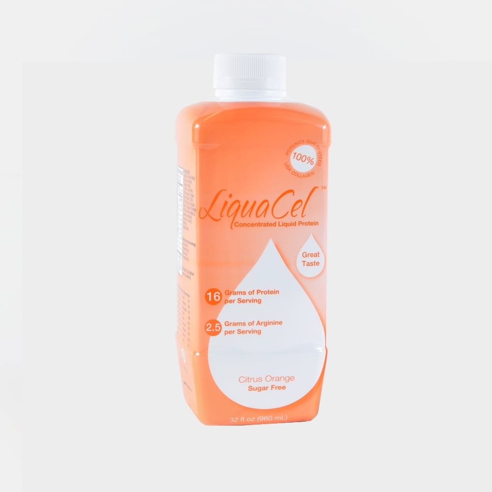 LiquaCel Protein Supplement Orange Flavor 32 oz. Bottle Ready to Use