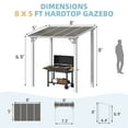 thumbnail image 2 of AECOJOY 5' x 8' Hardtop Gazebo Outdoor Aluminum Pergola ​For Garden, Patio, Backyard-​White, 2 of 10
