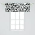 thumbnail image 2 of Ambesonne Cherry Blossom Window Valance, Hatched Flowers, 54" X 18", Black and White, 2 of 3
