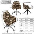 thumbnail image 7 of Whosucclay Mushroom Daisy Leaf Print Curved Back Accent Chair Slipcovers Stretch Office Chair Protector Non-Slip Curved Back Bar Stool Slipcovers with Arms for Living Room, Vanity, Party, 7 of 7