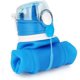 thumbnail image 2 of Botella de agua plegable de 1 litro, portátil, grande, taza de viaje, reutilizable, botella deportiva (1L azul), 2 of 5