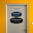 thumbnail image 6 of Signs ByLITA Victorian Platform Safety Stay Behind the Yellow Line ABS Plastic | Laser Engraved | Easy Installation | Elegant Design Sign (Blue) - Large, 6 of 8