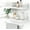 5. White-white, variant on White Floating Shelves for Bathroom Organizer Over Toilet, Bathroom Shelves Wall Mounted with Towel Rack, Corner Wall Shelf for  Decor Kitchen Storage (White-Dark Grey, Set of 2)