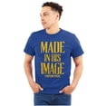 thumbnail image 3 of Made His Image Jesus Christian Men's Graphic T Shirt Tees Brisco Brands S, 3 of 6