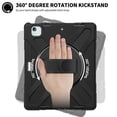 thumbnail image 3 of Funda para iPad Air 11 2024 / Air 11 2025, Funda Protectora de Silicona Anti-caída + Capa de PC con Asa, Correa para el Hombro, Funda Protectora Resistente a Golpes y Tres Pruebas para Tablet, Negro, 3 of 6