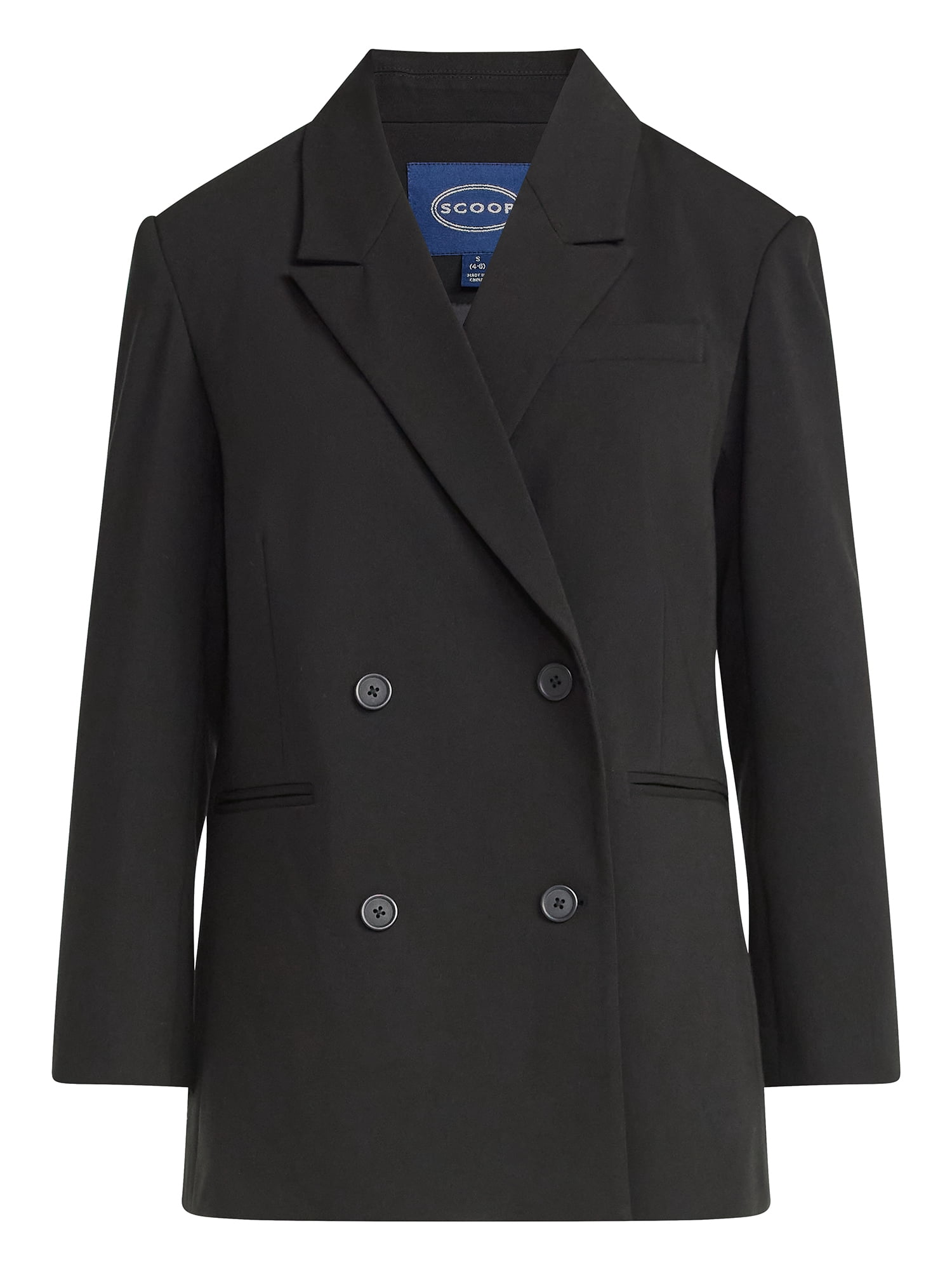 Scoop Women’s Oversized Double Breasted Blazer, Sizes XS-XXL