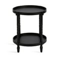 thumbnail image 5 of Kate and Laurel Bellport Traditional Round Side Table, 20 x 20 x 25, Black, Sophisticated Tiered Circle End Table with Turned Legs, 5 of 7