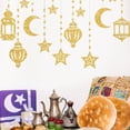 thumbnail image 3 of Jiibva 12Pcs Eid Mubarak Hanging Swirl Decorations, Ramadan Mubarak Decorations, Eid Mubarak Shining Star Moon Lantern Ceiling Decor for Eid Party Decorations Supplies, 3 of 7