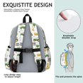 thumbnail image 5 of Tractor and Haystacks White Pattern Backpack for School, Cute School Bag with Adjustable Shoulder Straps and Padded Back, 13.4"x11"x4.7", 5 of 5