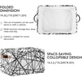 thumbnail image 3 of GZHJMY 2 Pack Collapsible Organizer Storage Bins with The Lines Cute Print,14.2"x10.2" Rectangular Fabric Baskets with Sturdy Leather Handles for Home/Office/Bathroom, 3 of 7