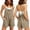 *Khaki, variant on Binmer Women's Spaghetti Strap Linen Romper, Back Tie Casual Summer Shorts Jumpsuit with Pockets Black,Women's Plus L