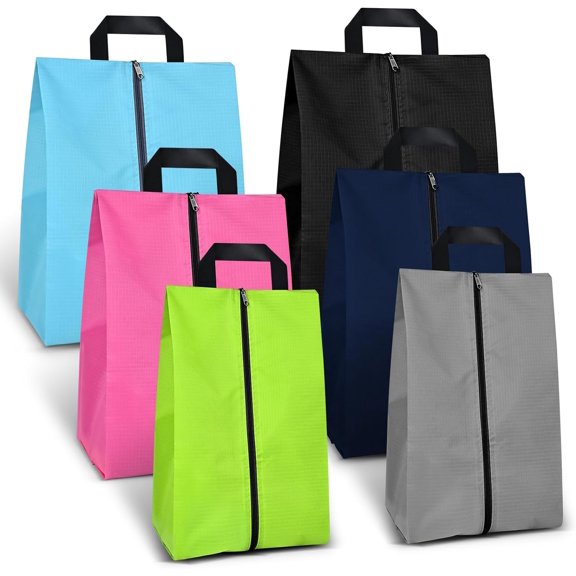 Shoe Bags for Travel, 6 Pack Dust-Proof Shoe Bags with Zipper Closure, Multi-Functional Portable Travel Packing Shoe Bag, Travel Essentials for Women and Men (Multicolar)