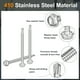 thumbnail image 3 of Uxcell 100 Paquete #8 x 2" Tornillos autorroscantes, Tornillos autoperforantes de acero inoxidable 410 para metal, Cabeza de arandela hexagonal para chapa metálica, 3 of 5