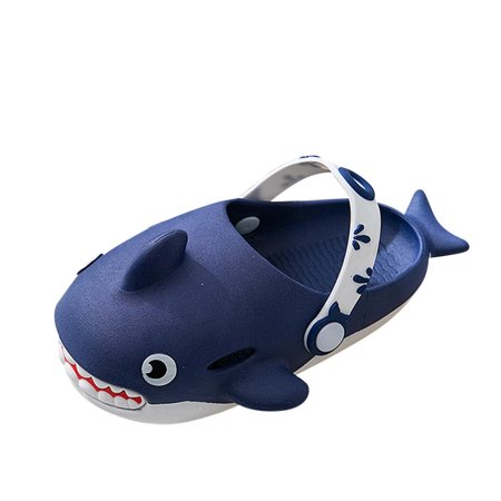 

Mortilo Ladies Summer Slippers Quick Dry Shower Cute Ultra Soft Massage Stereo Shark Sandals And Slippers EVA slipper for Women Blue
