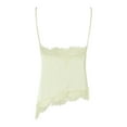 thumbnail image 2 of ZIXKCGDSE Womens Tank Tops Fashion Clothes Spaghetti Strap Irregular Hem Lace Sleeveless Tee Size M, 2 of 4