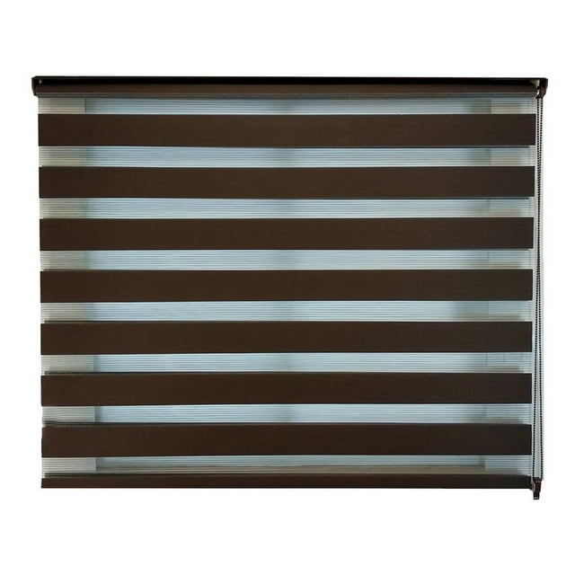 Persiana Deco 150x180 cm Enrollable Dúo Chocolate