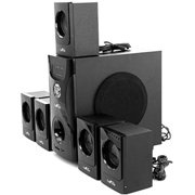 beFree Sound 5.1 Channel Surround Sound Bluetooth Speaker System in Black - Reconditioned