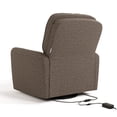 thumbnail image 6 of Storkcraft Amalfi Deluxe Power Recliner Swivel Glider, Mountain Brown Boucle, 6 of 15