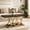 Black, variant on Fnova 47.24" Rectangular Coffee Table, Modern 2-Tier Imitation Marble Wood Coffee Tables with Storage Shelf for Living Room, Geometric Metal Legs, Easy Assembly