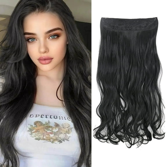 Hair Extensions Secret Hidden Wire, Long Straight Curly Headband, No Clip, No Glue, Easy-to-Wear, for Halloween, Thanksgiving, Daily Styling, Comfortable and Damage-Free Wedding, Halloween, Christma