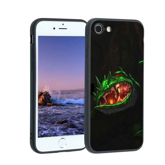 Compatible with iPhone 7 Phone Case, Dragons-Dungeons-86 Case Men Women, Flexible Silicone Shockproof Case for iPhone 7