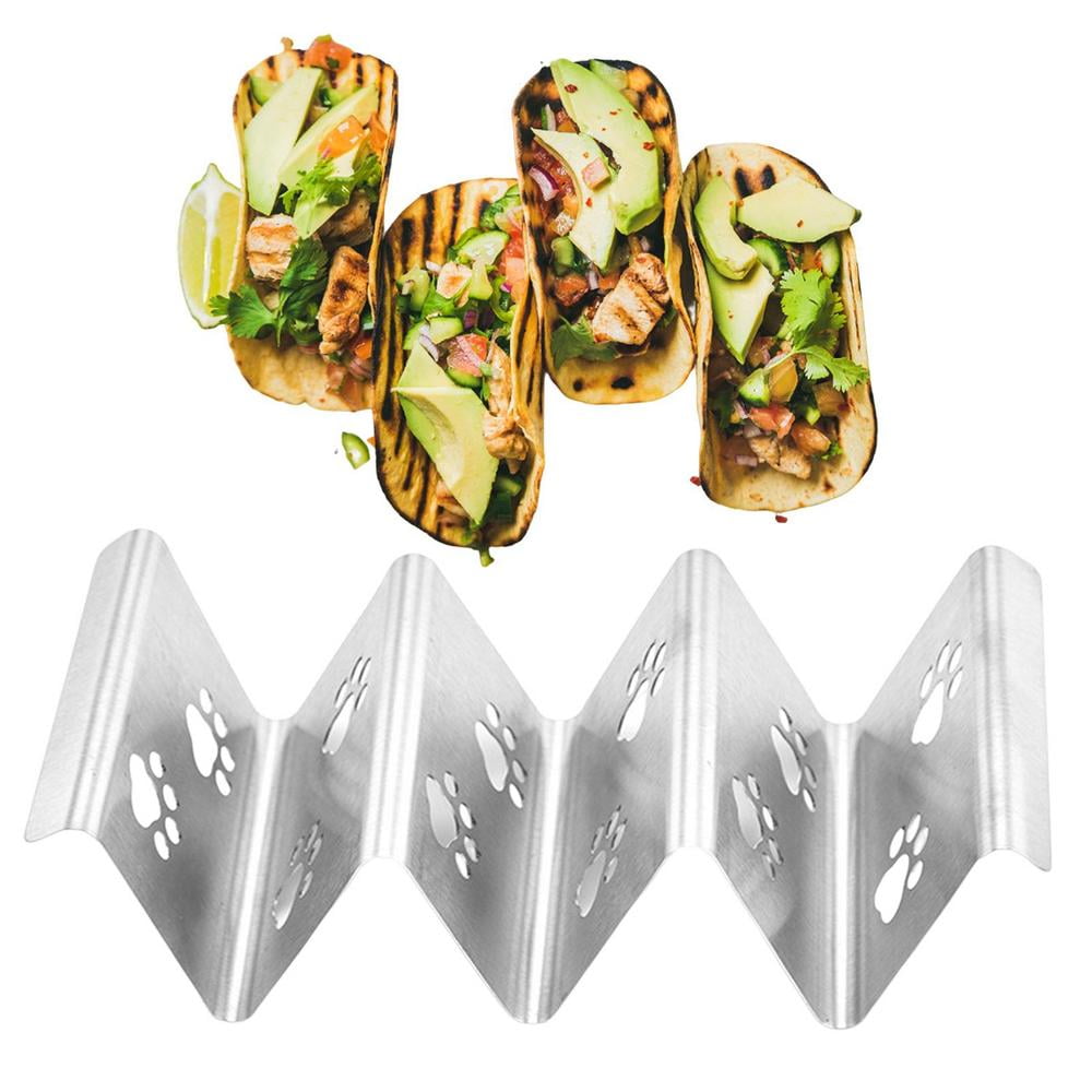 Tohuu Taco Holder Rustproof Stainless Steel Taco Rack with Footprint ...