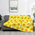 thumbnail image 2 of Rateoe Sunflowers2 Pattern Flannel Throw Blanket, Ultra-soft Blanket for Bed, Couch, Car, Hypoallergenic Anti-pilling blanket-40"x30"(Horizontal), 2 of 6