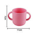 thumbnail image 2 of Vaso de entrenamiento de silicona para bebés, vaso de aprendizaje para niños pequeños con dos asas, vaso abierto para bebés, 6 meses o más, 2 of 5