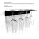 thumbnail image 5 of M Buder 2Pcs Soporte Acrílico para Copas de Vino de Pared Negro 39 cm / 15.3 in, 5 of 9
