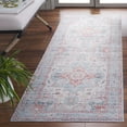 thumbnail image 2 of SAFAVIEH Tucson Alyx Oriental Machine Washable Runner Rug, Turquoise/Rust, 2'6" x 8', 2 of 8