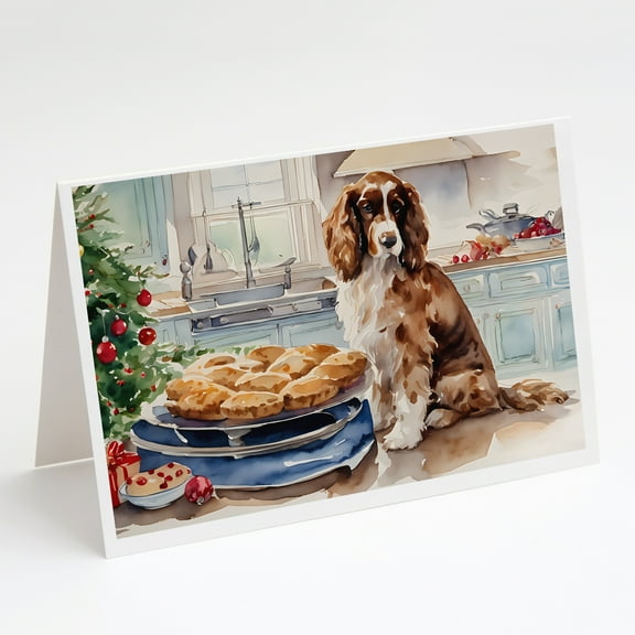 Cocker Spaniel Christmas Cookies Greeting Cards Pack of 8 7 in x 5 in